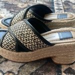 NWOT Dolce Vita Platform sandal Eldora Heels White Black Raffia Size 6 Photo 2