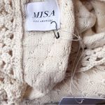 MISA Los Angeles NWT CITRA Crochet Top in Natural/Chartreuse Photo 2
