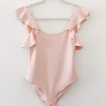 LPA / Revolve Cold Shoulder Ruffle Bodysuit 182 in Peony Photo 13