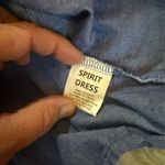 Spirit Dress Denim Embroidered Top Blue Size L Photo 2