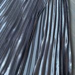 New York And Company Pleated Maxi Skirt In Carlson Grey Metalic NWT Skirt Photo 3