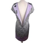 The Limited   Dress Black Purple 8 Cap Sleeves Square Neck New Photo 4