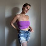 American Eagle Highest Rise Baggy Shorts NEW Destroyed 12 Distressed Photo 4