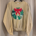Source Unknown USA Festive Tan Sweater with Green and Red Accents Photo 0