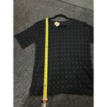 NWT Marusa Crochet Knit Top Open Weave Short Sleeve Blouse Women’s M/L 19"x26" Black Size undefined Photo 4