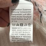 SheIn size large women's striped cardigan v-neck sweater pink grey soft light Photo 5