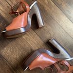 Dries Van Noten  Leather T-Strap
Sandals - Brown heels  boho spring designer $800 Photo 5
