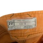 Free People Orange Frayed Hem Denim Shorts Size 8 Pockets Casual Summer Photo 4