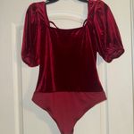 I Just Have to Have It Day + moon red velvet livvy bodysuit With Bell Sleeves from  boutique NWT Photo 0