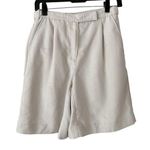 Liz Golf Khaki High Rise Pleated Tencel Lyocell Shorts Women’s Size 6 Tan Photo 0