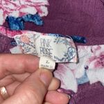 Pink Rose large floral lace up top Photo 5