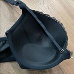 Cacique Shimmer Black Lace Strappy Front-Close Boost Plunge Bra Sz 44DD Photo 7