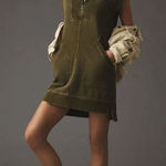 Anthropologie Daily Practice by Zeru Front Zip Mini Dress XXS Olive Green Photo 0