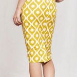 BODEN | Yellow Geometric Print Pencil Skirt Size undefined Photo 1
