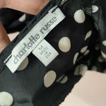 Charlotte Russe Black Polka Dot Tie-Back Crop Top NWT Size M Photo 4