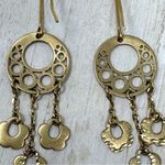 Solid 14K yellow gold dangle earrings, made in Italy Photo 10