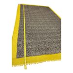 Tory Burch Leopard Print Wool Scarf Shawl Green Border Frayed Edge NWT Photo 3
