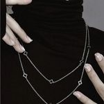 Gold Plated Floral Sweater Long necklace Stainless Steel women Jewelry Photo 10