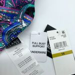 Island Escape Women's Paisley Tankini Top Full Bust Support Purple White 14 Photo 4