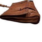 Kenneth Cole  New York Brown Croc Leather Messenger Crossbody Bag‎ Cognac Photo 9