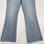EXPRESS Women’s High Rise Flare Fringe Hem Embroidered Ankle Jeans Size 4 Photo 3