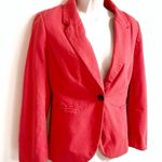 Outback Red 3/4 Sleeve Casual Blazer Jacket Coral Pink Single Breasted Small Photo 1