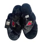 NFL Arizona Cardinals CrisCross Synthetic Fur Slippers Size L‎ 9/10 Black Photo 0