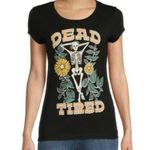 Wound Up Black Dead Tired Short Sleeve Graphic Tee Photo 0