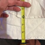 BKE  Womens Zip Blouse Ivory Studded Chiffon Full Exposed Zipper long sleeve L Photo 7