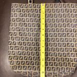 Fendi Zucca Navy Blue Leather and Grey Monogram Canvas Shoulder Bag COA Photo 12