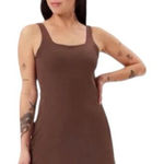 Girlfriend Collective  Paloma Racerback Dress in Earth Brown Photo 0