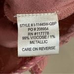 Lovestitch Allie Lurex Dusty Rose Multi Embroidered Stripe Tie Top Blouse Small Photo 6