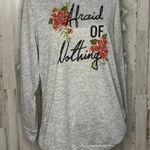 Lane Bryant Women's Gray Graphic Sweatshirt Size 14 Long Sleeve Casual Photo 0