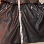 Marc New York Faux Leather Skirt M Black Elastic Waist Aline Grunge Club Night Photo 7