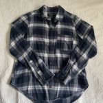 Abercrombie & Fitch Womens Navy Plaid Shirt Photo 0