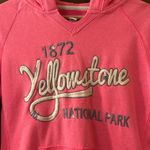 Women's Noble Wear Pink Yellowstone Nat'l Park Hooded Sweatshirt size small EUC Photo 3