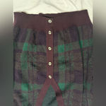 Vintage Maglificio Florence Wool Plaid Green Purple Grandpa Cardigan XL Photo 3