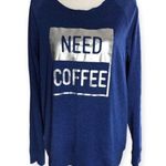 No Boundaries  Sleepwear Need Coffee Graphic Print Sleep Sweatshirt Photo 0