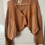 Free People  orange/tan Cardigan Sweater Photo 0