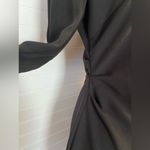 Kobi Halperin Silk Drew Jewel Neck Runch Black Long Sleeve Dress Size 4 Photo 6