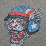 Celebrate Patriotic Shirt Size Large American Flag Motorcycle Helmet Tiger Shirt Unisex T Photo 2