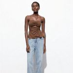 ZARA Brown Tube Top Photo 1
