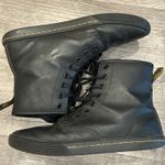Dr. Martens  Black Faux Leather Sheridan Matte Casual Boots Lace Up High Top Sz 9 Photo 4