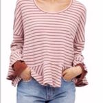 Free People  We The Free Thermal Ruffled Top Size XS Photo 4
