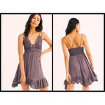 Free People ππ One Adella Slip Dress ~ Charcoal Small S NWT Photo 2