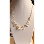 Freshwater Pearl & Beaded Necklace With Gold Accents 18 Inches Elegant Design Fo White Photo 1
