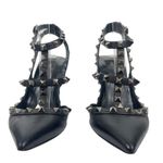 Valentino Garavani Noir Rockstud 100mm Caged Leather Pumps Black Size 36.5 Photo 3