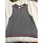 THML Women's Sleeveless Knit Tank Top Multicolor Crochet Trim Size L Photo 4