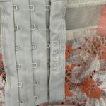 Adore Me  34B Lace‎ Floral Longline Bra Beige Peach Orange Adjustable Straps Photo 2