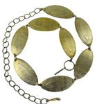 Vintage Chain Belly Band Belt Necklace Gold Tone Metal Oval Shaped Links u Photo 0